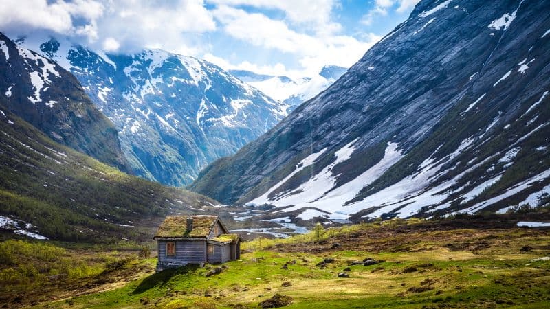 Glacier mountains Norway Wallpaper