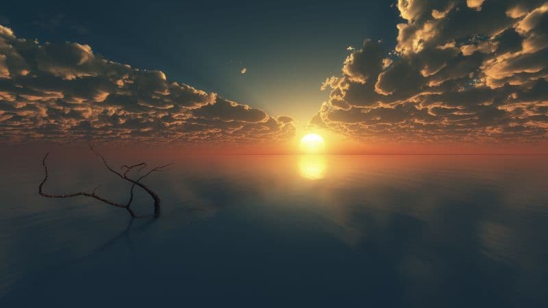 Sunset Cloudy Sky Wallpaper