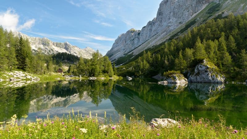Double Triglav lake Slovenia Wallpaper