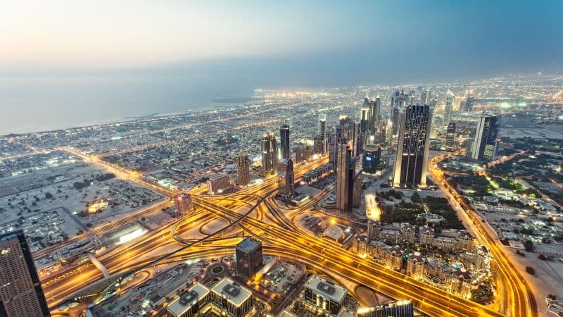 Dubai City Aerial view Wallpaper