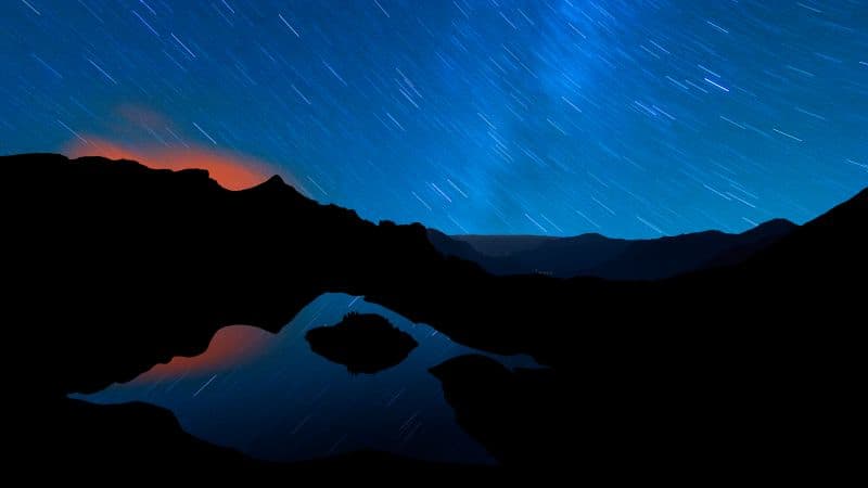 Schrecksee Lake Star Trails Wallpaper