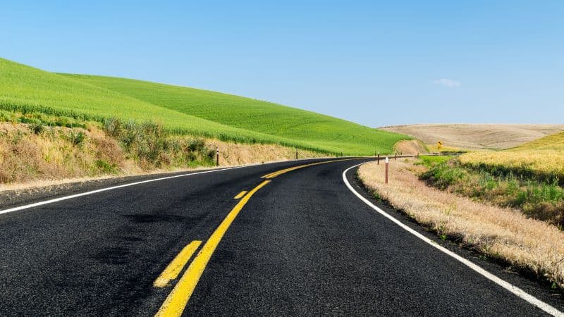 Green Meadow Road Wallpaper