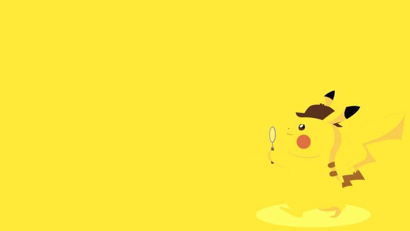Pikachu Yellow background Wallpaper