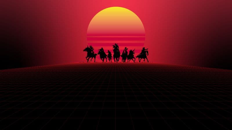 Red Dead Redemption Synthwave Wallpaper