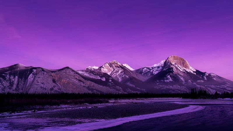 Jasper National Park Purple aesthetic Wallpaper