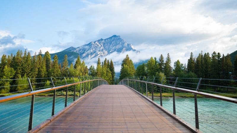 Wooden bridge Banff National Park Wallpaper
