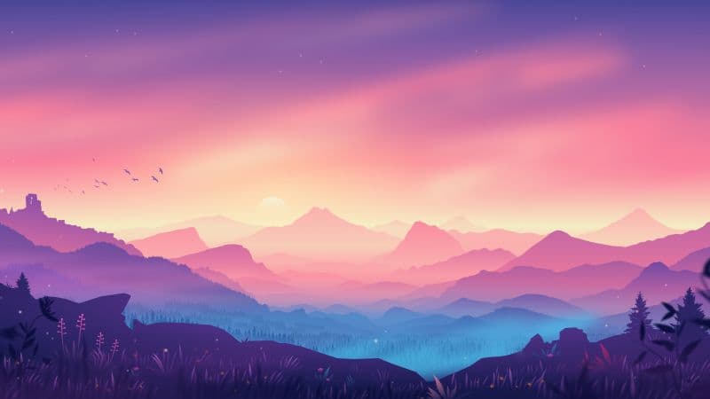 Valley Landscape Wallpaper