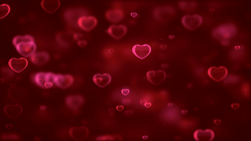Red hearts Bokeh Wallpaper