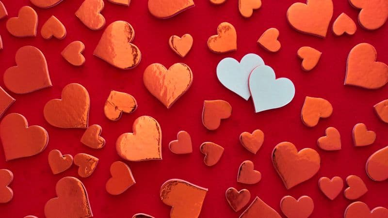 Red hearts Heart shape Wallpaper