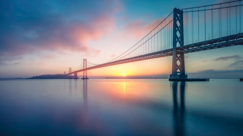 Oakland Bay Bridge Sunrise Wallpaper