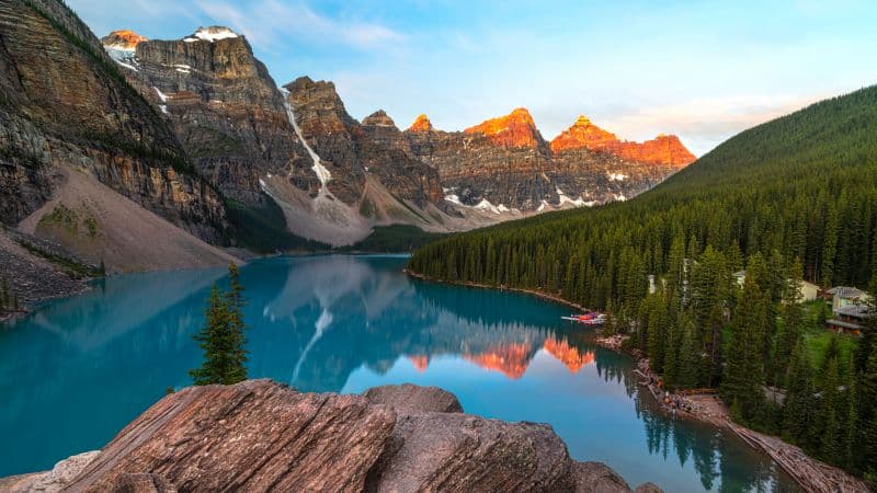 Moraine Lake Valley of the Ten Peaks Wallpaper