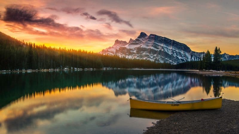 Two Jack Lake Banff National Park Wallpaper