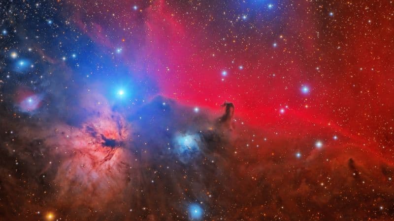 Horsehead Flame Nebula Orion Constellation Wallpaper