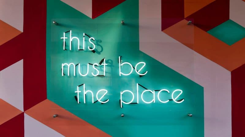 This must be the place Neon sign Wallpaper
