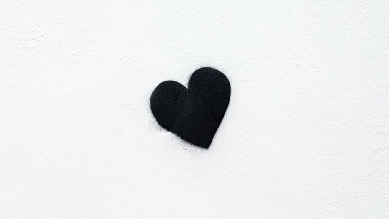 Black heart Love heart Wallpaper