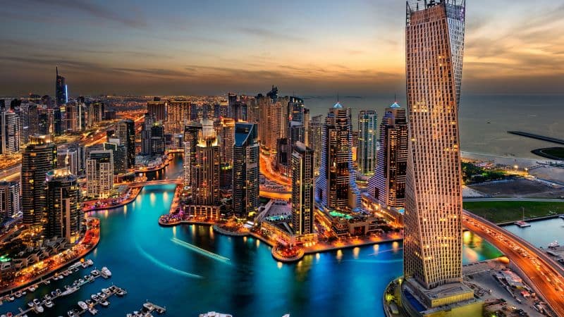 Dubai Marina Cityscape Wallpaper