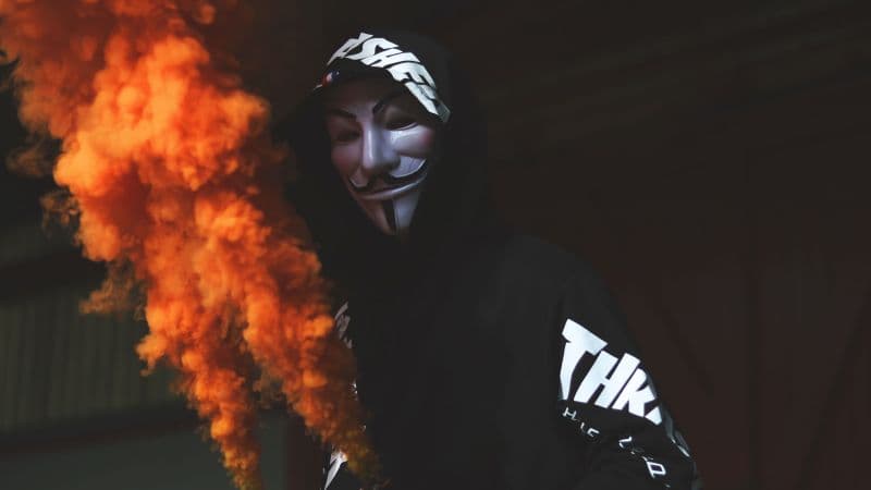 Guy Fawkes mask Man in Mask Wallpaper