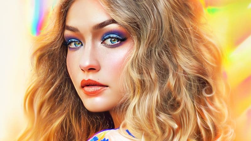 Gigi Hadid Artwork Wallpaper