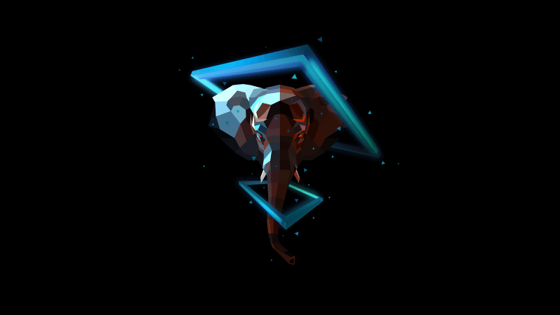 Elephant Low poly Wallpaper