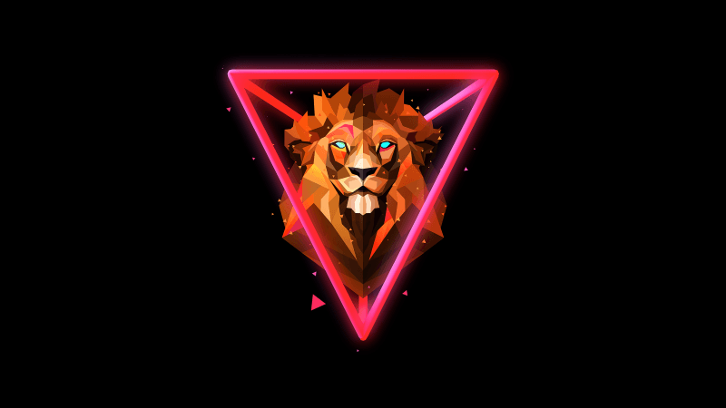 Lion Neon Wallpaper