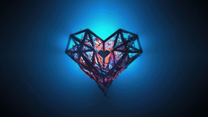 Heart Low poly Wallpaper