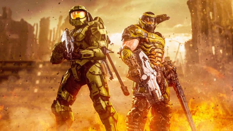 Master Chief Doom Slayer Wallpaper