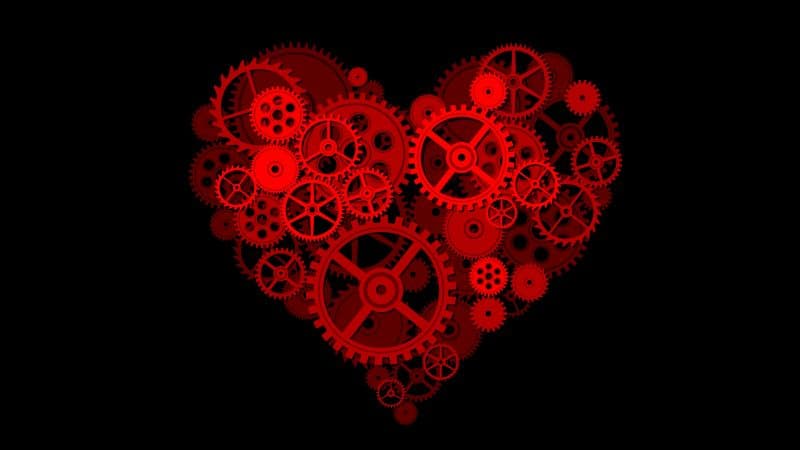 Love heart Gears Wallpaper