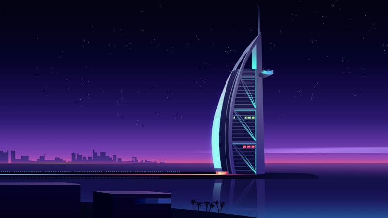 Burj Al Arab Illustration Wallpaper