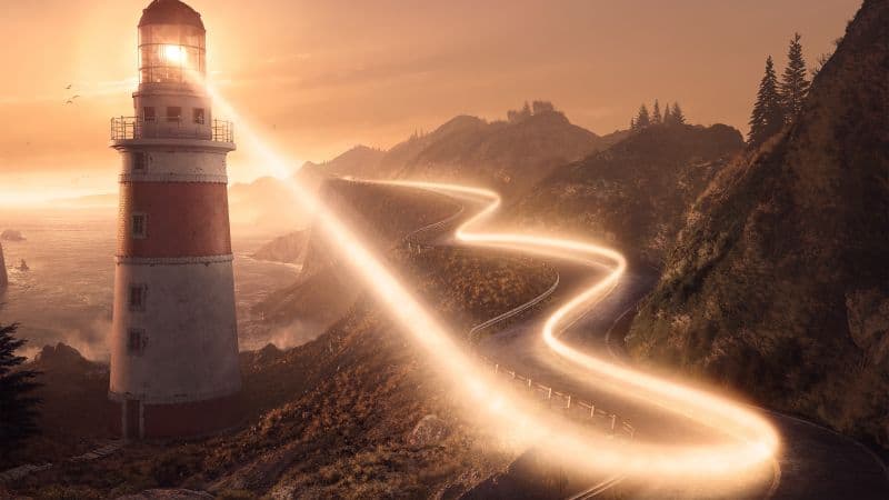 Lighthouse Road Wallpaper