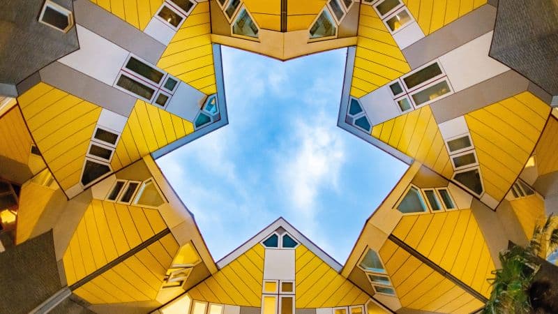 Modern architecture Cube houses Wallpaper
