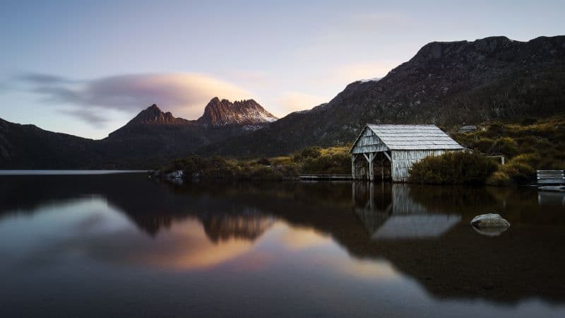Cradle Mountain Dove Lake Boathouse Wallpaper