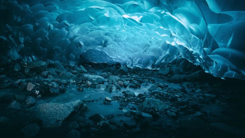 Ice caves Frozen Wallpaper