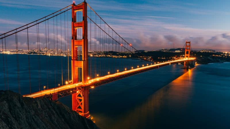 Golden Gate Bridge Lights Wallpaper