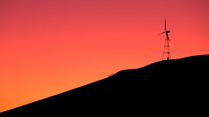 Windmill Sunrise Wallpaper