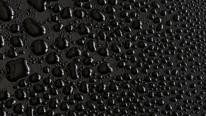 Water droplets Black background Wallpaper