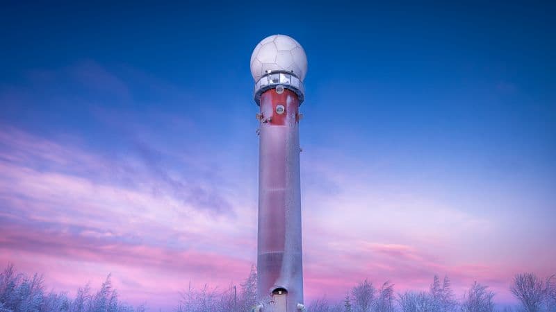 Radar Tower Winter Wallpaper