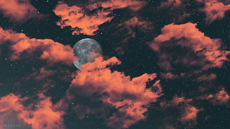 Full moon Dark background Wallpaper