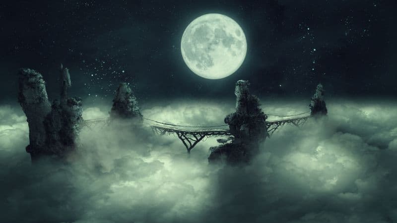 Full moon Dark Sky Wallpaper
