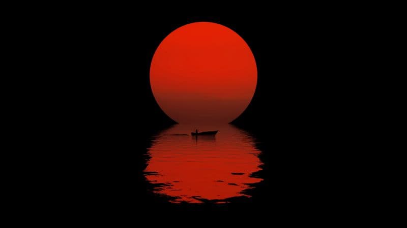 Sun Boat Wallpaper