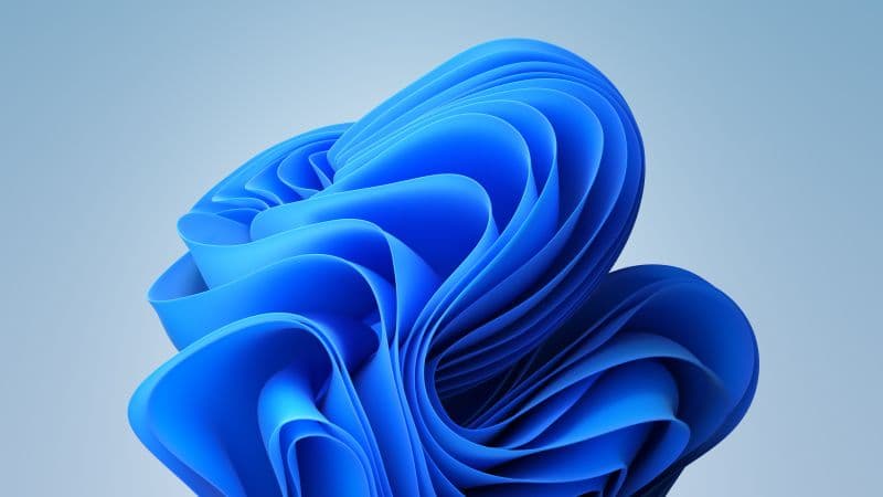 Windows 11 Bloom Blue Light Theme Wallpaper