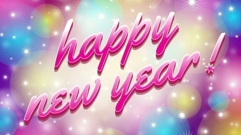 Happy New Year Pink Wallpaper