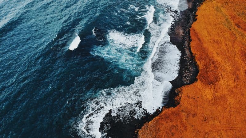 Coastline Aerial view Wallpaper