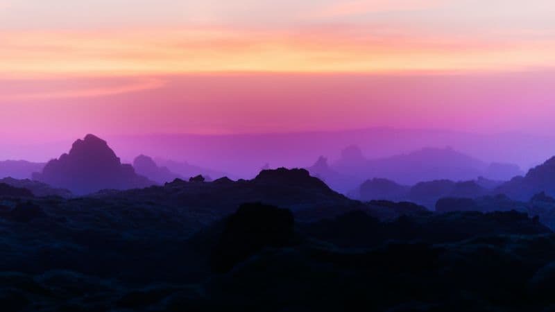 Silhouette Mountain Mountain range Wallpaper