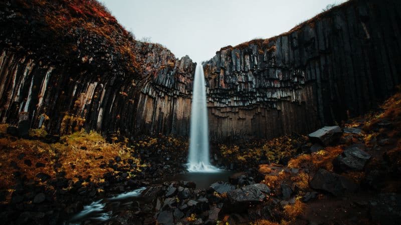 Svartifoss waterfall Skaftafell Wallpaper