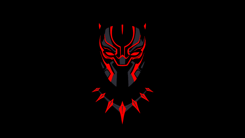 Black Panther Minimal art Wallpaper
