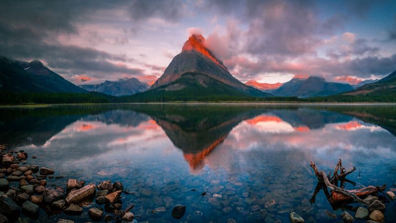 Swiftcurrent Lake Sunrise Wallpaper