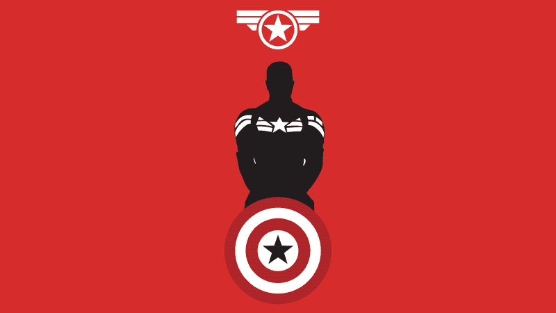 Captain America Minimal art Wallpaper