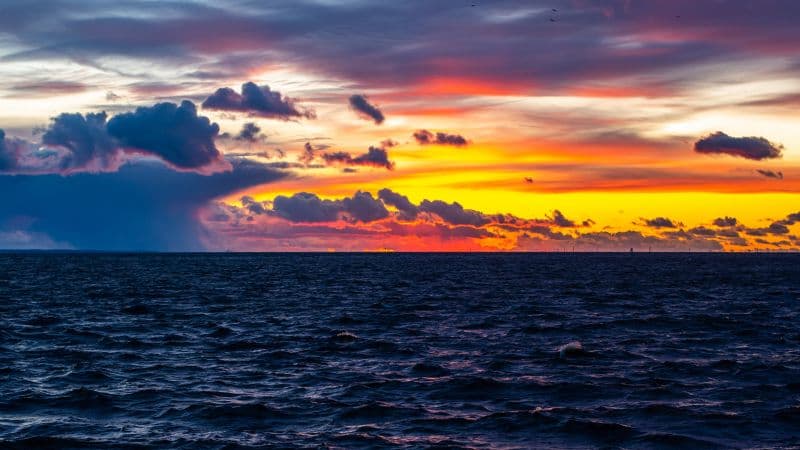 Sunset Ocean view Wallpaper