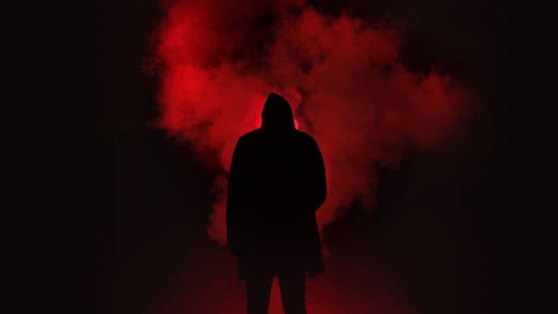 Person Silhouette Red Smoke Wallpaper
