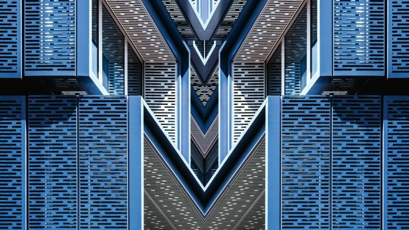 Architectural Design Blue Wallpaper